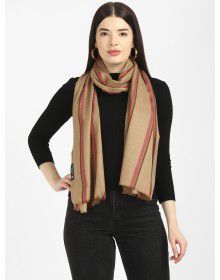 women stripes design shawls brown 